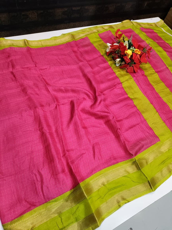 Gala Peacock Silk Saree CH80