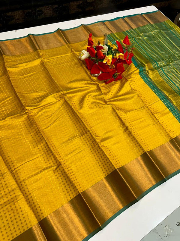Thousand Butta Saree with elegant traditional woven butta design for festive and wedding wear. Full View Image