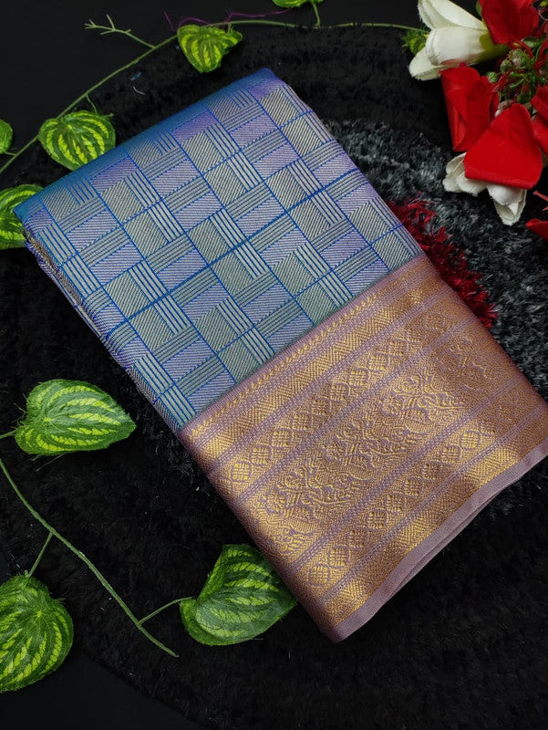 Muhurtham Semi Silk saree for women with elegant traditional design and rich semi silk fabric suitable for weddings bridal wear and festive occasions, Front View Image