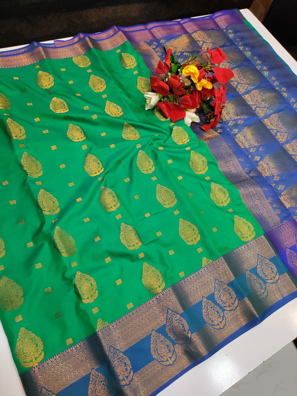 Mithra Soft Silk saree for women featuring elegant soft silk fabric with graceful traditional design suitable for weddings receptions and festive occasions, Full View