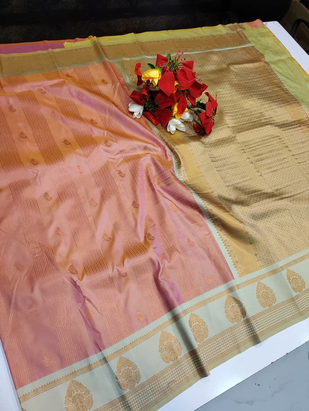 Chitra Soft Silk saree for women featuring elegant soft silk fabric with graceful traditional design suitable for weddings receptions and festive occasions, Full View 