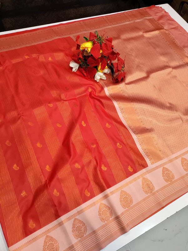 Chitra Soft Silk saree for women featuring elegant soft silk fabric with graceful traditional design suitable for weddings receptions and festive occasions, Full View 
