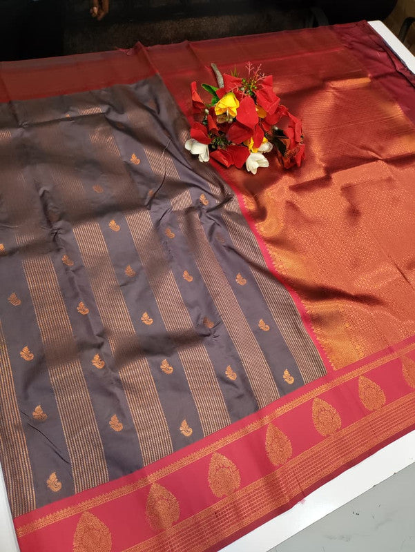 Chitra Soft Silk saree for women featuring elegant soft silk fabric with graceful traditional design suitable for weddings receptions and festive occasions, Full View 