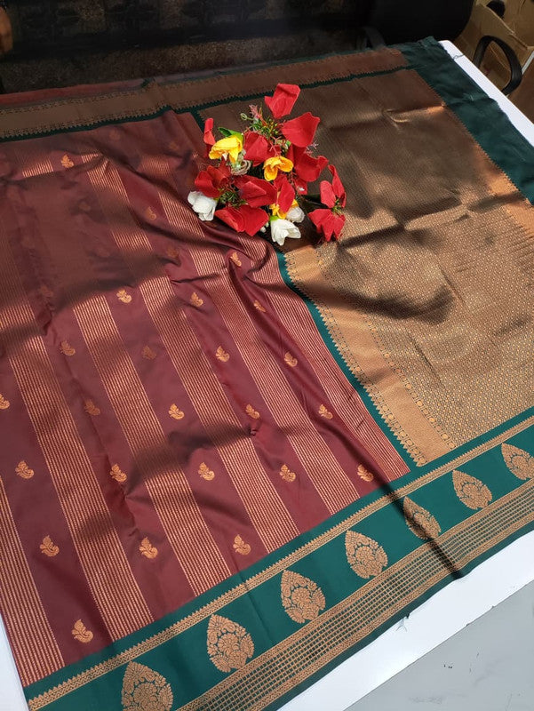 Chitra Soft Silk saree for women featuring elegant soft silk fabric with graceful traditional design suitable for weddings receptions and festive occasions, Full View 