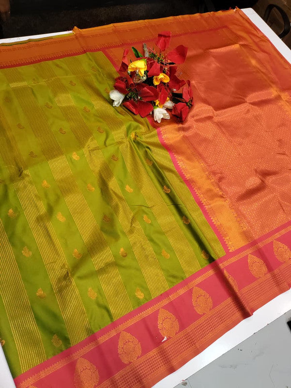 Chitra Soft Silk saree for women featuring elegant soft silk fabric with graceful traditional design suitable for weddings receptions and festive occasions, Full View 