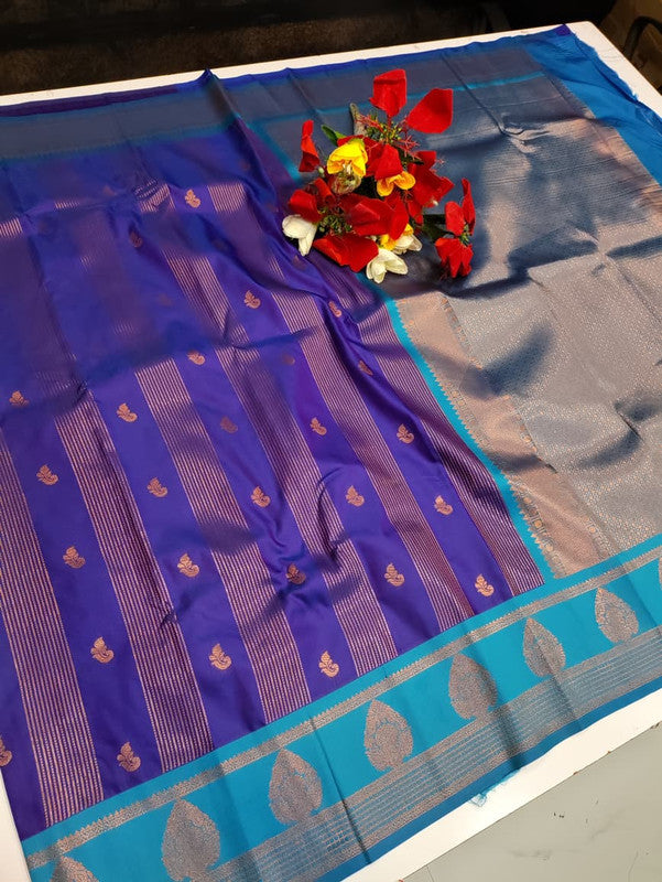 Chitra Soft Silk saree for women featuring elegant soft silk fabric with graceful traditional design suitable for weddings receptions and festive occasions, Full View 