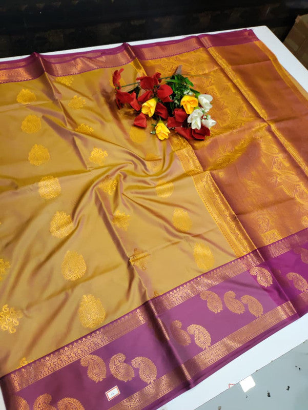 Vani Soft Silk Collection saree in elegant traditional soft silk design for wedding and festive wear from Sri Sakthi Pugazh Tex Salem Tamil Nadu
