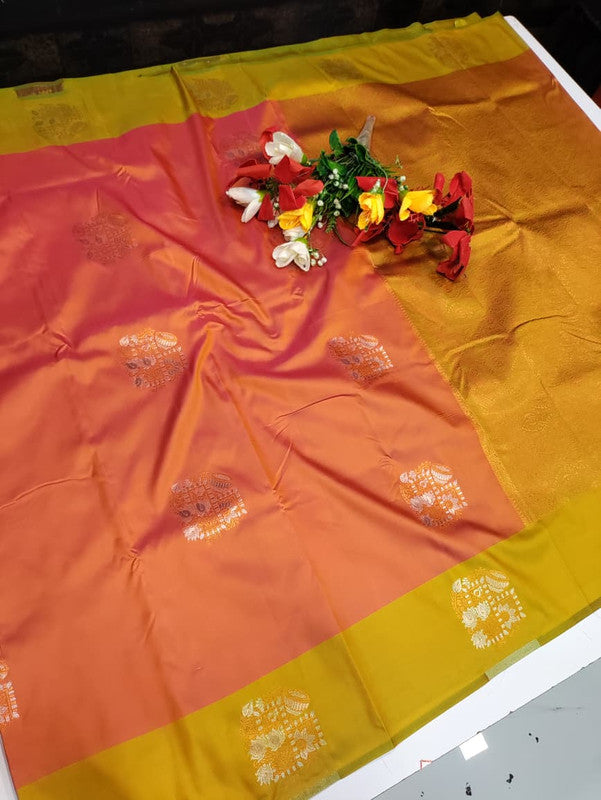 Dhaniya Soft Silk Collection saree with elegant traditional soft silk design for wedding and festive wear from Sri Sakthi Pugazh Tex Salem Tamil Nadu