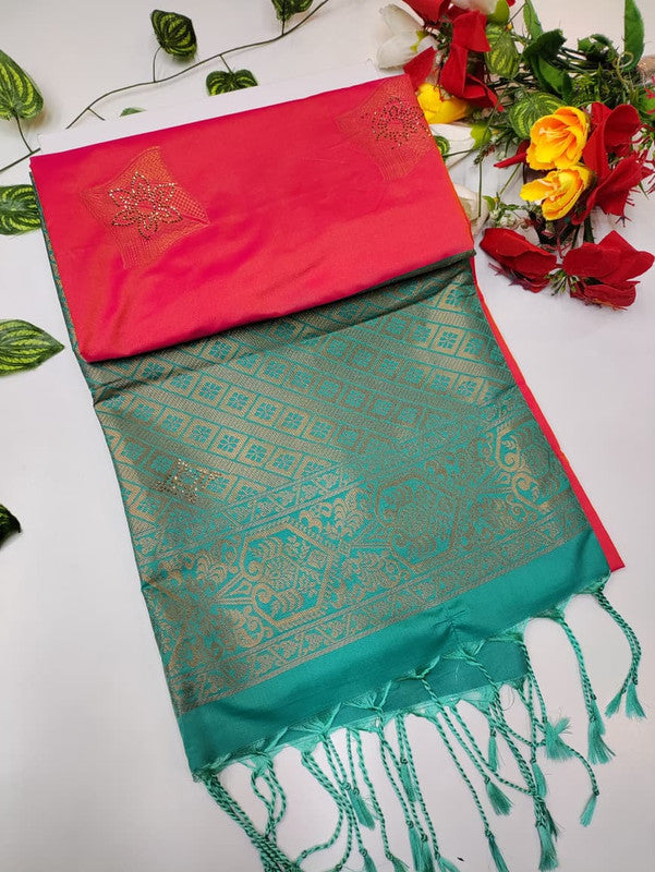 Mehandi Luxury  Stone Work Saree MRS12