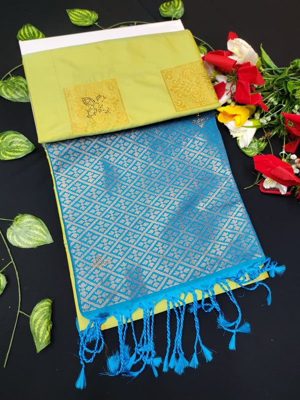 Mehandi Luxury Stone Work Saree BT-2  MRS118