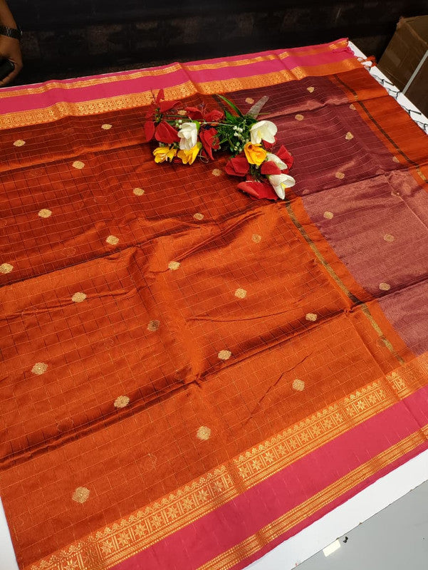 Varanasi Fancy Checked Saree FV18