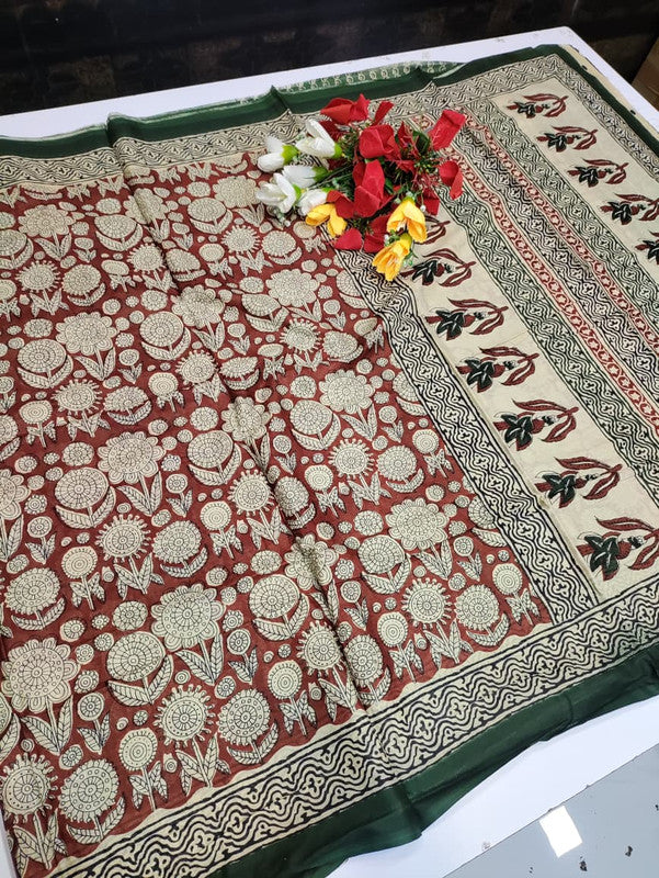 Kalamkari Cotton Saree LKC29