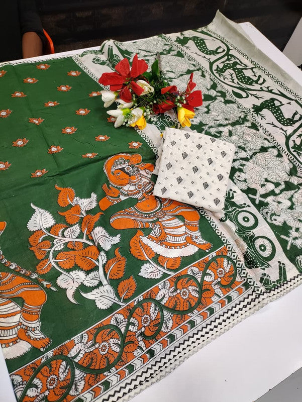 Kalamkari Cotton Saree LKC48
