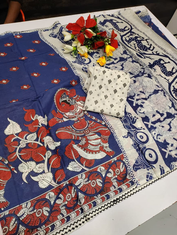 Kalamkari Cotton Saree LKC46