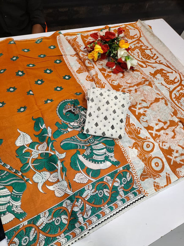 Kalamkari Cotton Saree LKC44