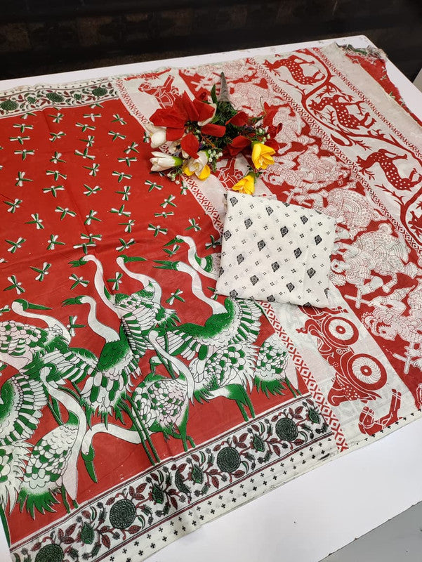 Kalamkari Cotton Saree LKC41