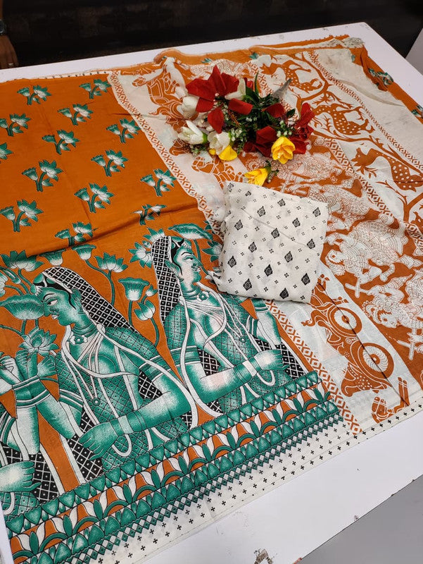Kalamkari Cotton Saree LKC42