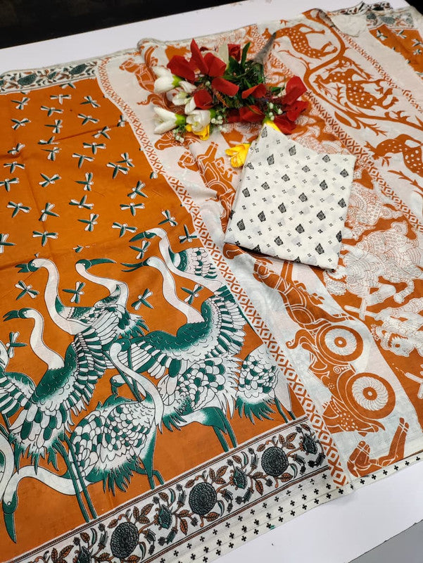 Kalamkari Cotton Saree LKC50