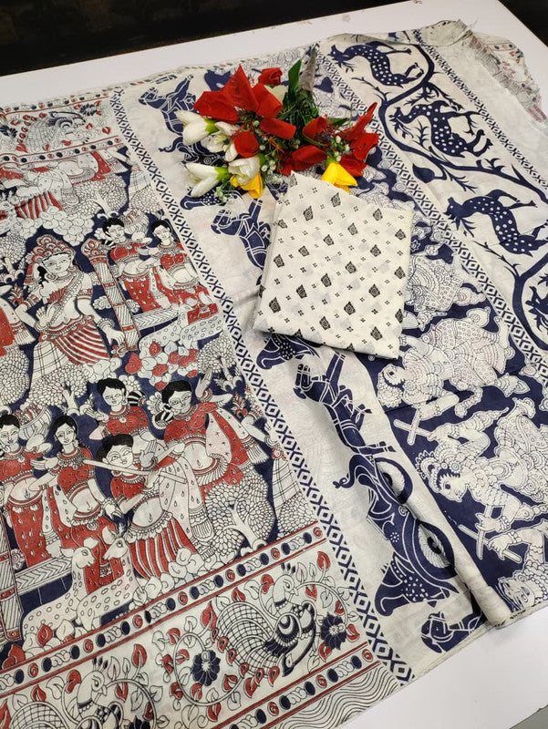 Kalamkari Cotton Saree LKC49
