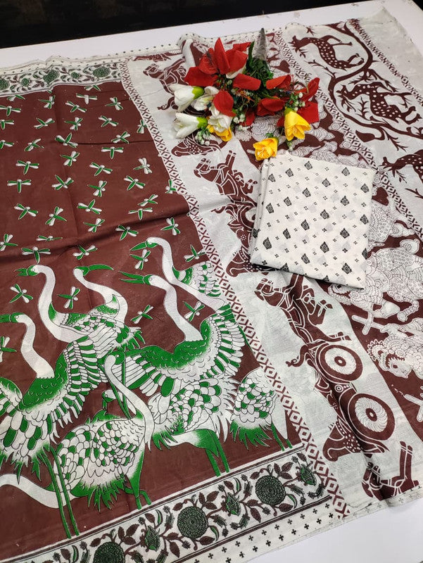 Kalamkari Cotton Saree LKC57