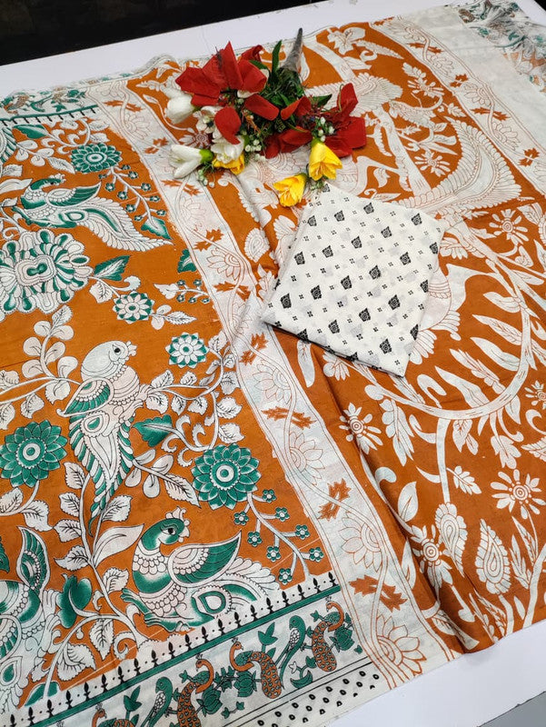 Kalamkari Cotton Saree LKC62
