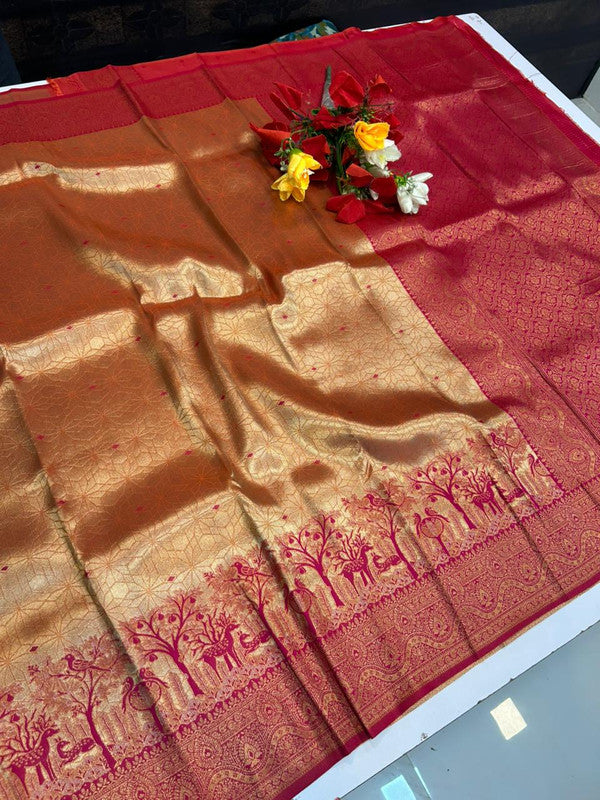 Premium Wedding Korvai Tissue saree for women featuring rich traditional bridal design in elegant tissue fabric suitable for weddings muhurtham and festive occasions