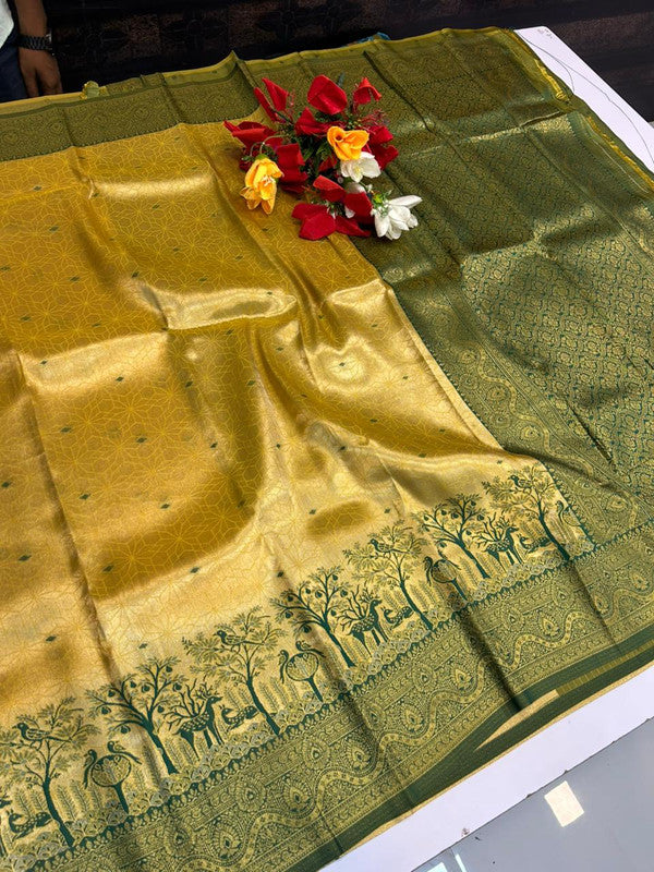 Premium Wedding Korvai Tissue saree for women featuring rich traditional bridal design in elegant tissue fabric suitable for weddings muhurtham and festive occasions