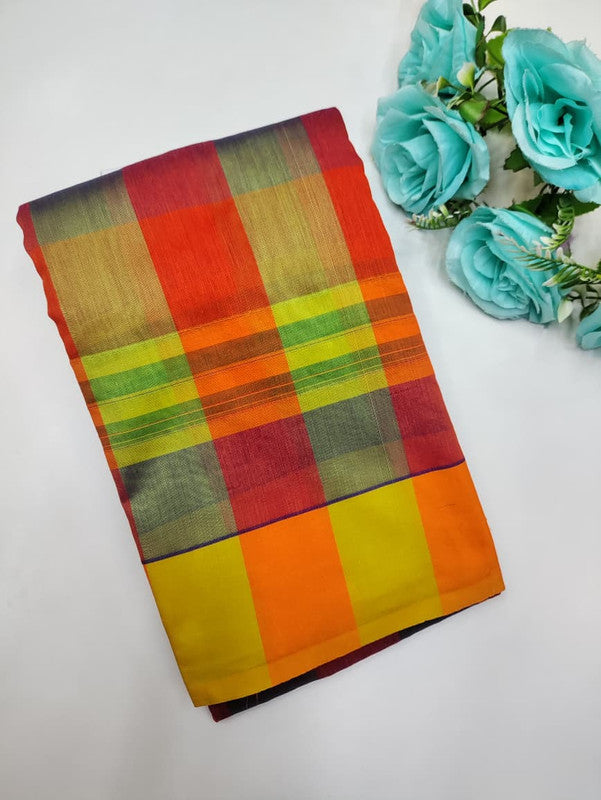 Offer Aura Checked  Cotton (BT-3) AC76