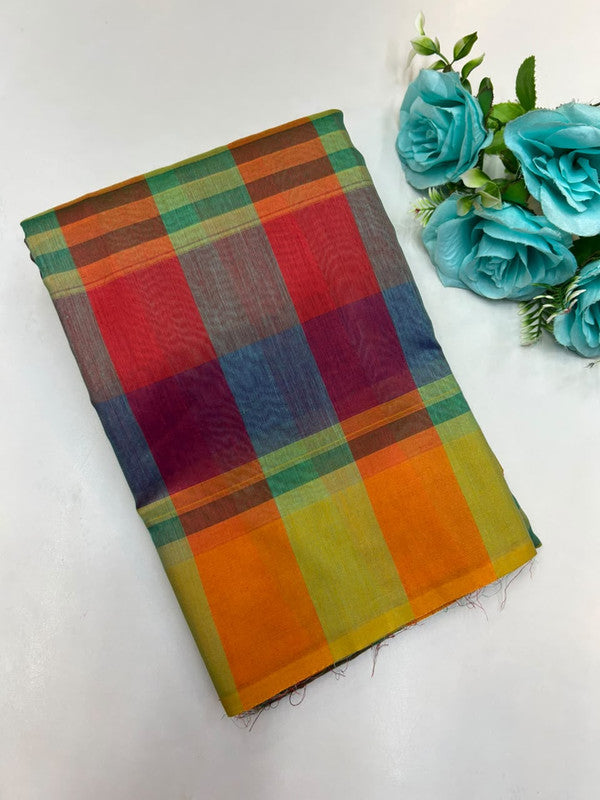 Offer Aura Checked  Cotton (BT-4) AC82
