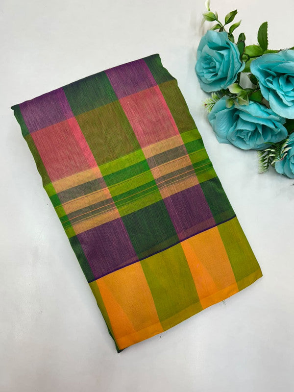 Offer Aura Checked  Cotton (BT-4) AC79