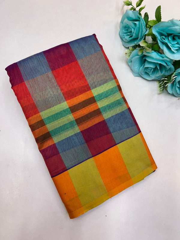 Offer Aura Checked  Cotton (BT-4) AC91
