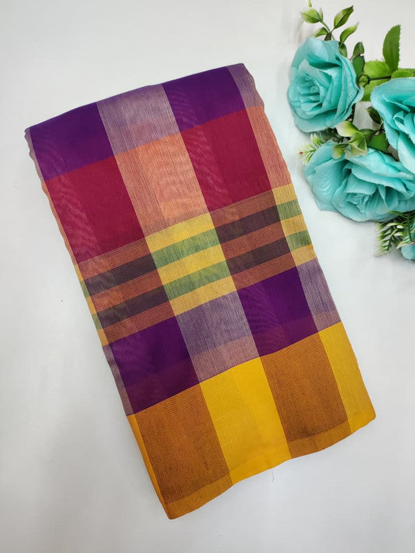 Offer Aura Checked  Cotton (BT-5) AC104