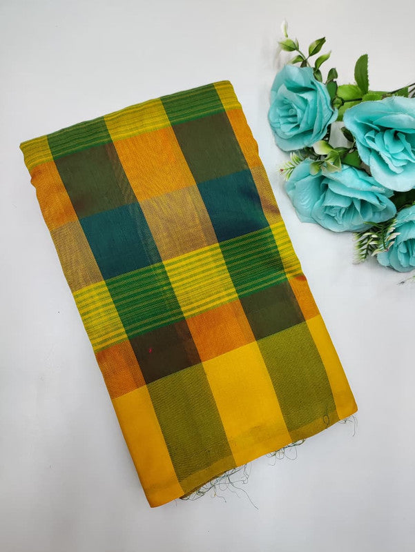 Offer Aura Checked  Cotton (BT-5) AC102