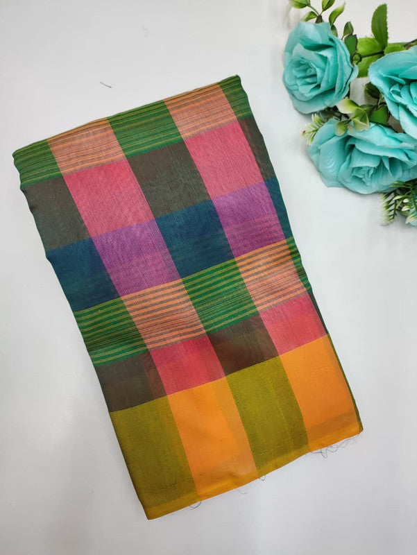 Offer Aura Checked  Cotton (BT-6) AC120