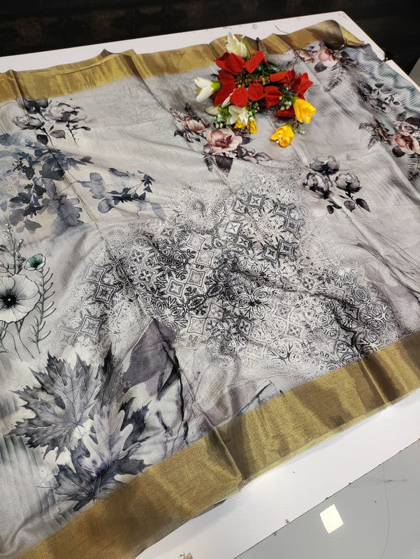 Ivory Fancy Saree VFS11