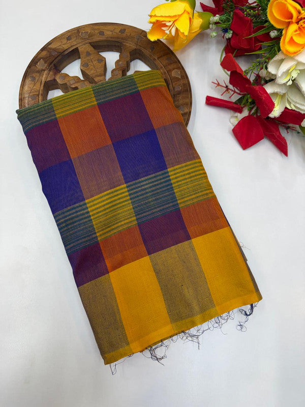 Offer Aura Checked  Cotton (BT-7) AC186