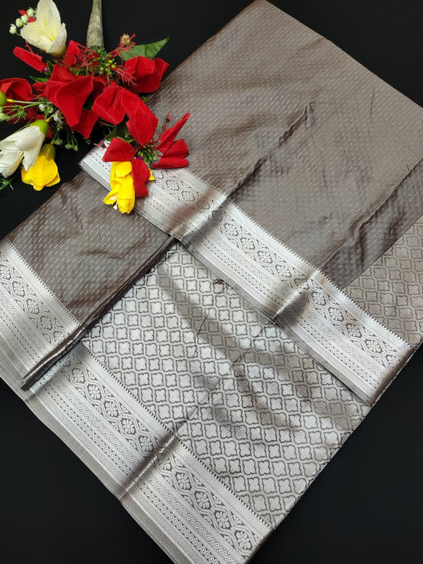 Monica Silver Jari Saree MSJ16