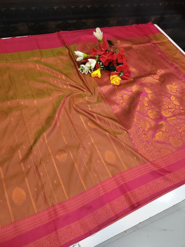 Amala Soft Silk Saree with zari work for festive occasions
