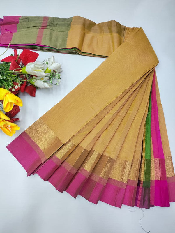 Plain Cotton Saree | Zari Border | PNC33 - Sri Sakthi Pugazh Tex PNC33 - Cotton