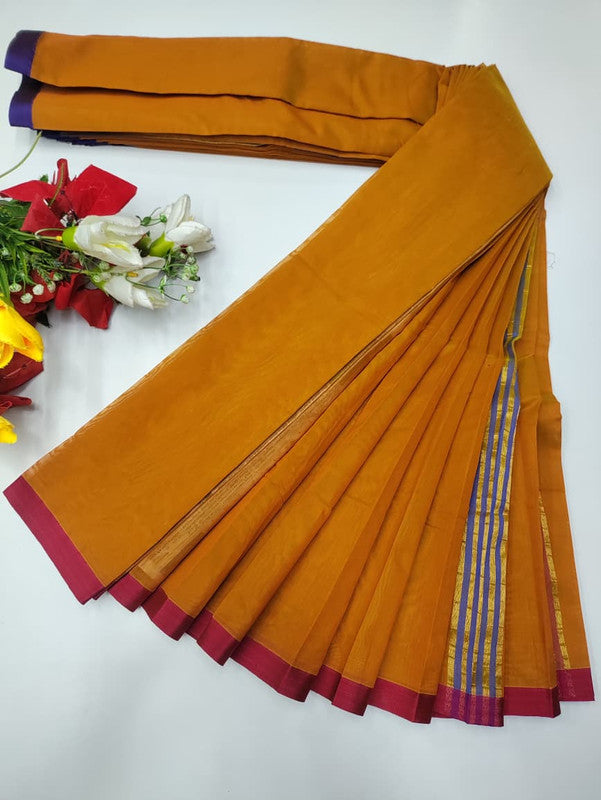 Plain Cotton Saree | Zari Border | PNC33 - Sri Sakthi Pugazh Tex PNC33 - Cotton