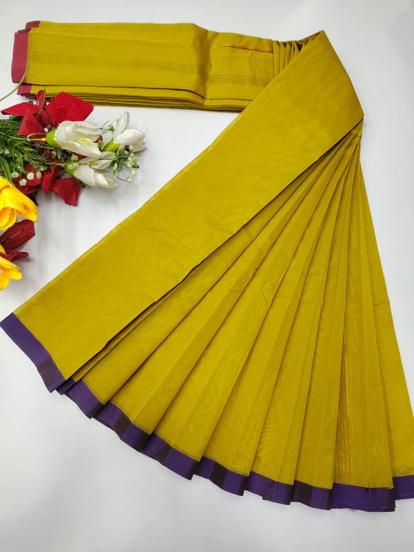 Plain Cotton Saree | Zari Border | PNC33 - Sri Sakthi Pugazh Tex PNC33 - Cotton