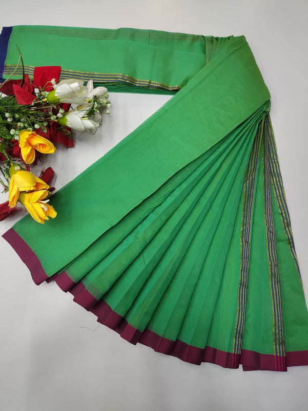 Plain Cotton Saree | Zari Border | PNC33 - Sri Sakthi Pugazh Tex PNC33 - Cotton