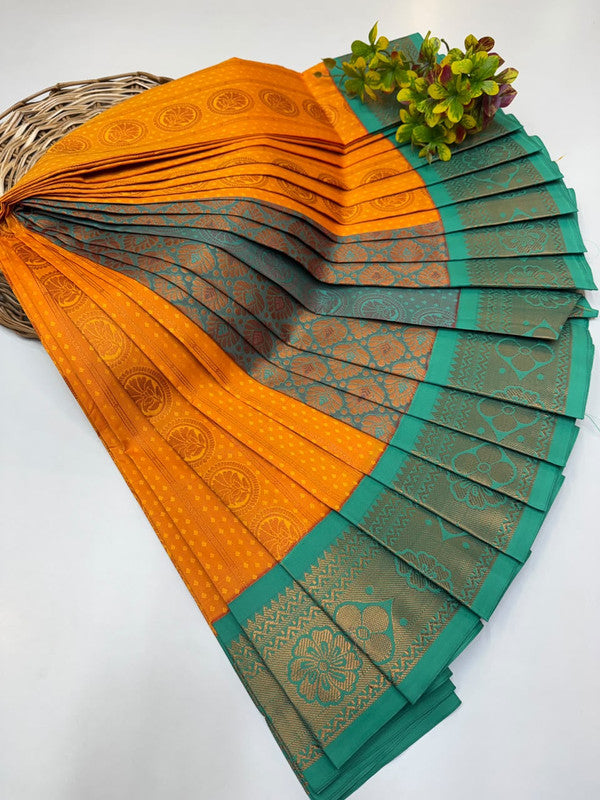Premium Radhai Soft Silk Saree with elegant Zari work for wedding wear