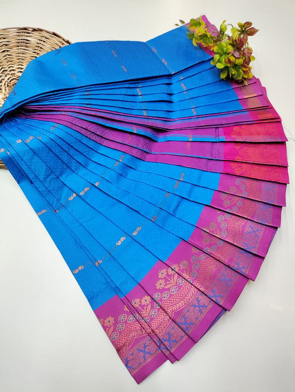 Honey Soft Silk Saree with elegant Zari work for wedding wear