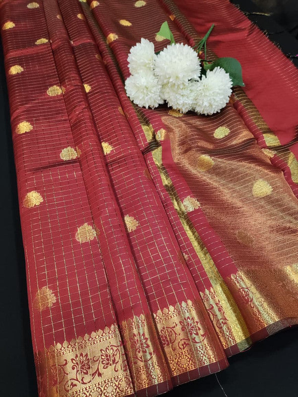 Aurora Banarasi Saree with elegant Zari work for wedding wear