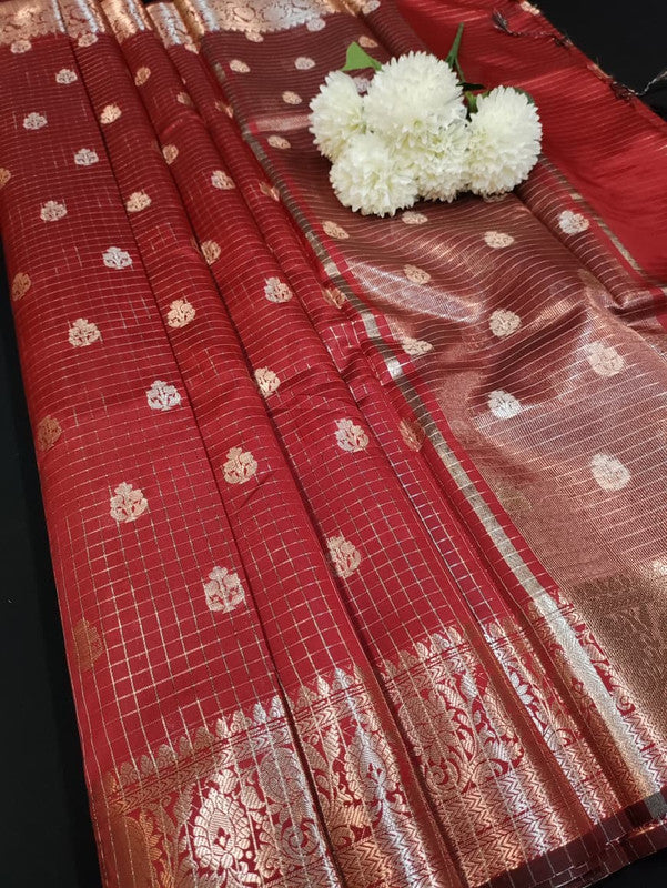 Aurora Banarasi Saree with elegant Zari work for wedding wear