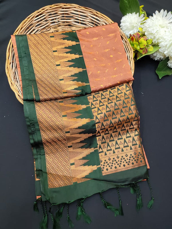 Ramaniyam Luxury Soft Silk Zari Saree for wedding wear with contrast blouse