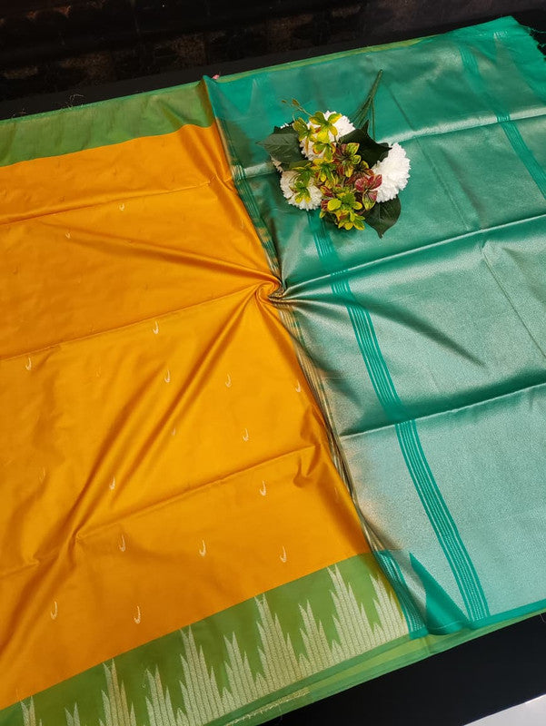 Semi Silk Saree with elegant zari work for wedding wear women