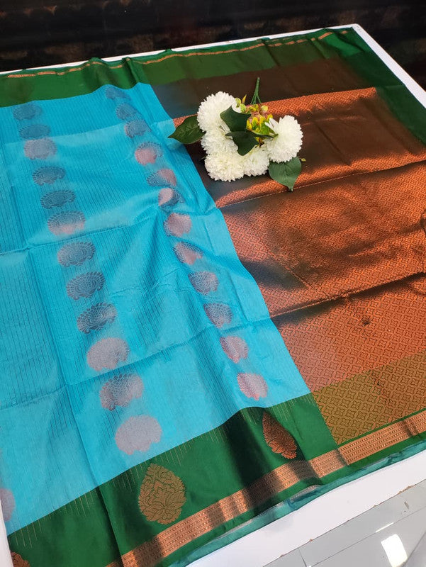 Elampillai Soft Silk Saree with elegant zari work for wedding wear