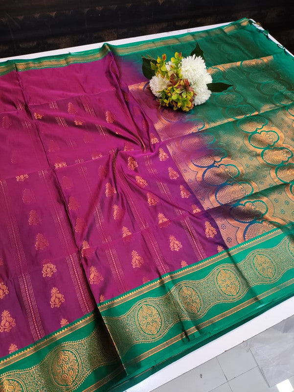 Elampillai Soft Silk Saree with elegant zari work for wedding wear